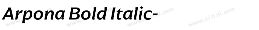 Arpona Bold Italic字体转换